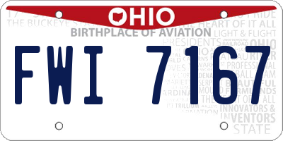 OH license plate FWI7167