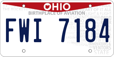 OH license plate FWI7184