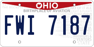 OH license plate FWI7187