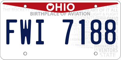 OH license plate FWI7188