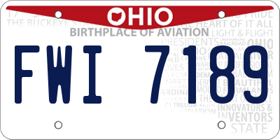 OH license plate FWI7189