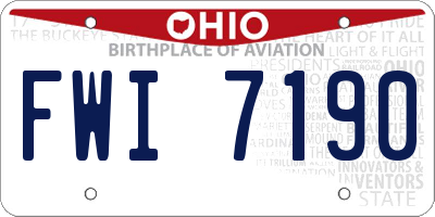OH license plate FWI7190