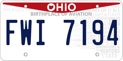 OH license plate FWI7194