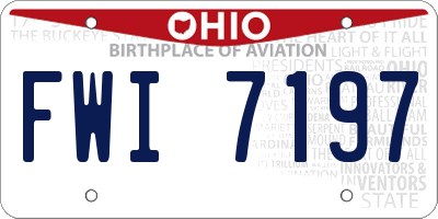 OH license plate FWI7197