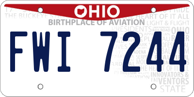 OH license plate FWI7244