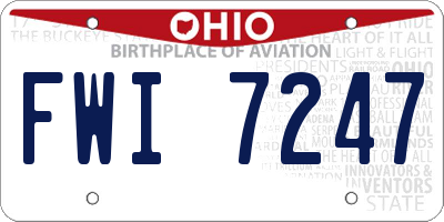 OH license plate FWI7247