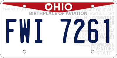 OH license plate FWI7261