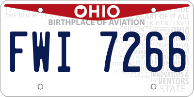 OH license plate FWI7266