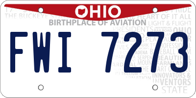 OH license plate FWI7273