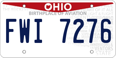 OH license plate FWI7276