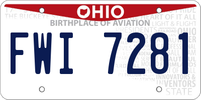 OH license plate FWI7281