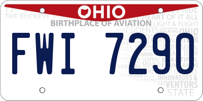 OH license plate FWI7290
