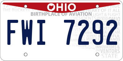 OH license plate FWI7292