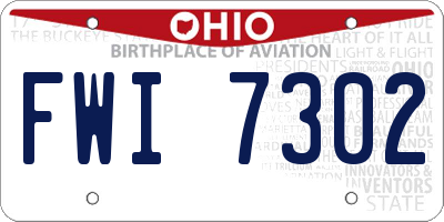 OH license plate FWI7302