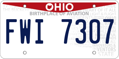 OH license plate FWI7307