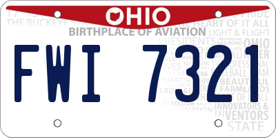 OH license plate FWI7321