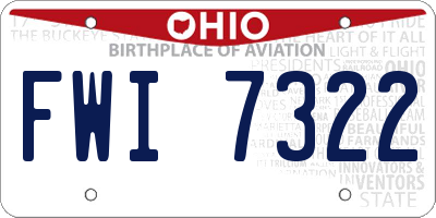 OH license plate FWI7322