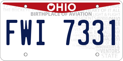 OH license plate FWI7331