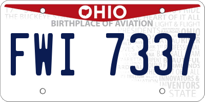 OH license plate FWI7337