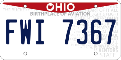 OH license plate FWI7367