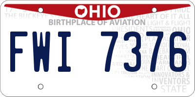OH license plate FWI7376