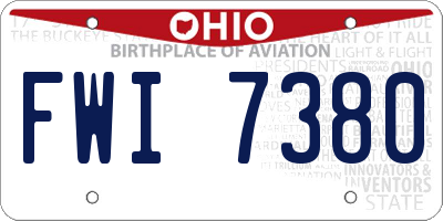 OH license plate FWI7380