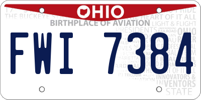 OH license plate FWI7384