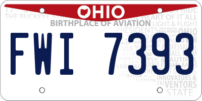OH license plate FWI7393
