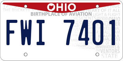 OH license plate FWI7401