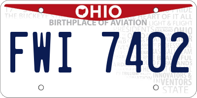 OH license plate FWI7402