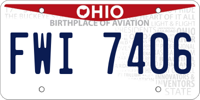 OH license plate FWI7406