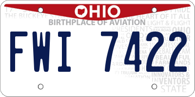 OH license plate FWI7422