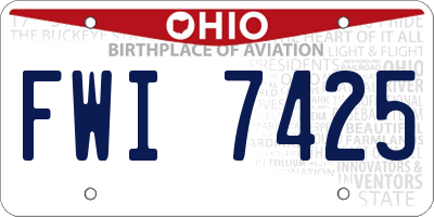 OH license plate FWI7425