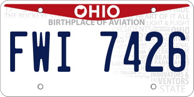 OH license plate FWI7426