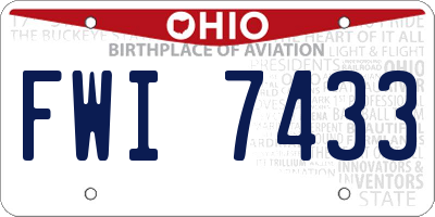 OH license plate FWI7433