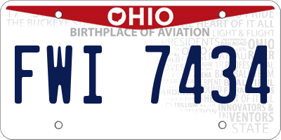 OH license plate FWI7434