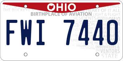 OH license plate FWI7440