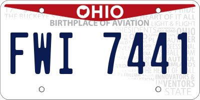 OH license plate FWI7441