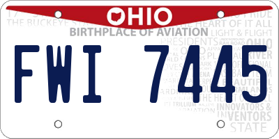 OH license plate FWI7445