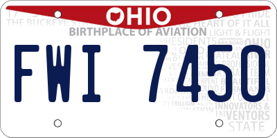 OH license plate FWI7450