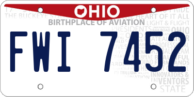OH license plate FWI7452