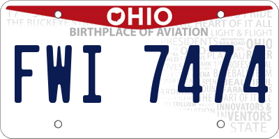 OH license plate FWI7474