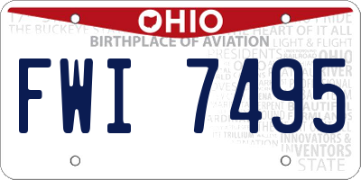 OH license plate FWI7495