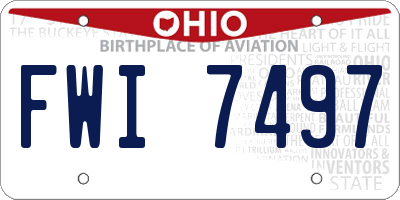 OH license plate FWI7497