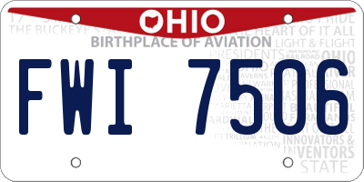 OH license plate FWI7506