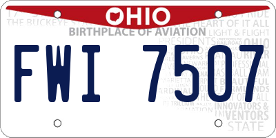 OH license plate FWI7507