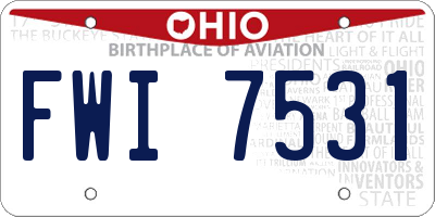 OH license plate FWI7531
