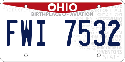 OH license plate FWI7532