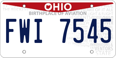 OH license plate FWI7545