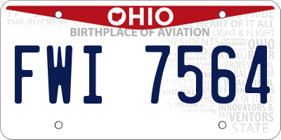 OH license plate FWI7564